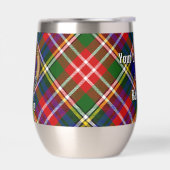Clan Christie-Wappen über Tartan (Links)