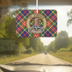 Clan Christie-Wappen über Tartan Autolufterfrischer