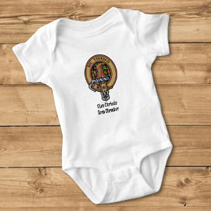 Clan Christie-Wappen über Tartan Baby Strampler