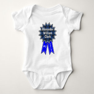Clan Clark #1 Award Blue Ribbon Baby Strampler