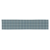 Clan Clark Blue, White und Black Scottish Tartan Kurzer Tischläufer (Horizontal)
