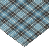 Clan Clark Bright Blue, Black and White Tartan Tischdecke (Schrägansicht)