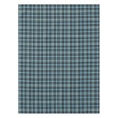 Clan Clark Bright Blue, Black and White Tartan Tischdecke (Vorderseite)