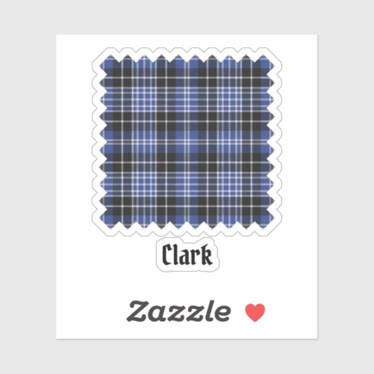 Clan Clark Tartan Aufkleber (Blatt)
