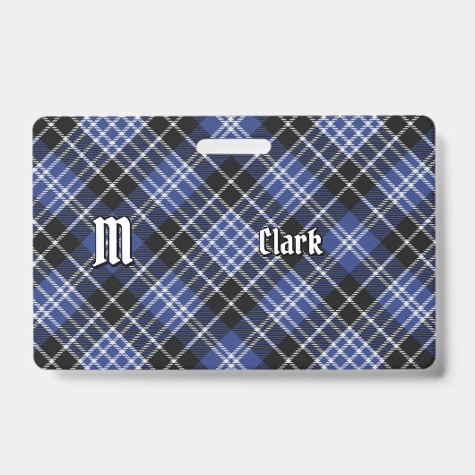 Clan Clark Tartan Ausweis (Vorderseite)