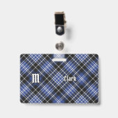 Clan Clark Tartan Ausweis (Vorderseite mit Clip)