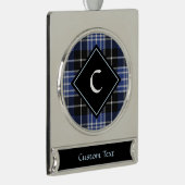Clan Clark Tartan Banner-Ornament Silber (Rechts)