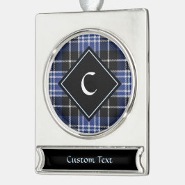 Clan Clark Tartan Banner-Ornament Silber