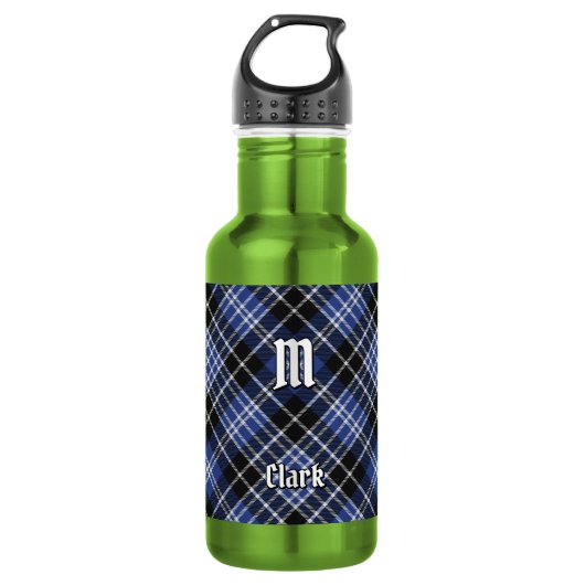 Clan Clark Tartan Edelstahlflasche (Vorderseite)