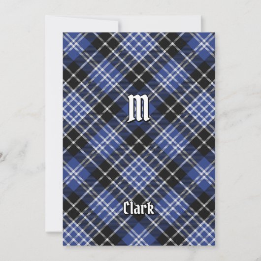 Clan Clark Tartan Einladung (Vorderseite)