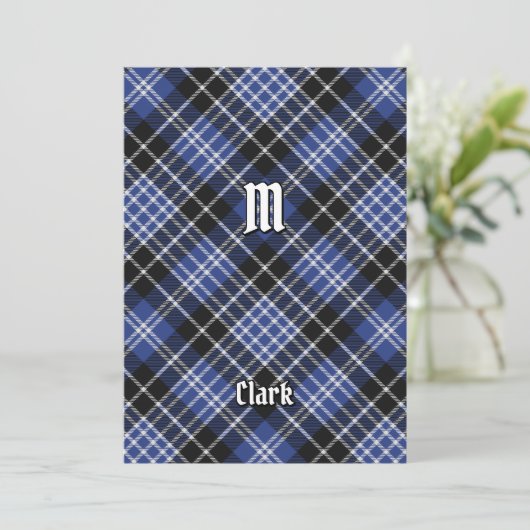 Clan Clark Tartan Einladung (Stehend Vorderseite)