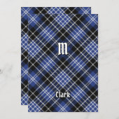 Clan Clark Tartan Einladung (Vorne/Hinten)