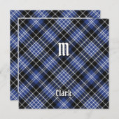 Clan Clark Tartan Einladung (Vorne/Hinten)