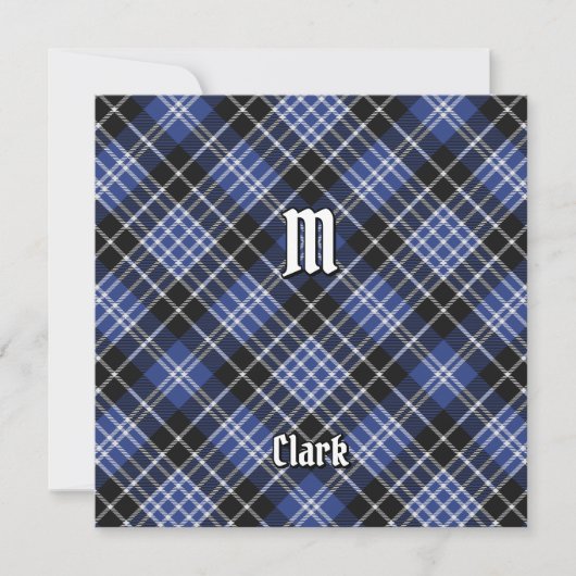 Clan Clark Tartan Einladung (Vorderseite)