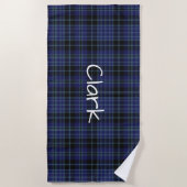 Clan Clark Tartan Kariert Beach Handtuch (Vorderseite)