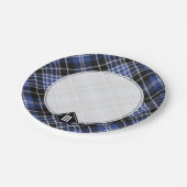 Clan Clark Tartan Pappteller (Schrägansicht)