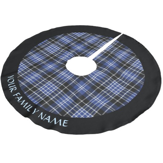 Clan Clark Tartan Polyester Weihnachtsbaumdecke (Schrägansicht)