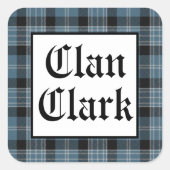 Clan Clark Tartan Quadratischer Aufkleber (Vorderseite)