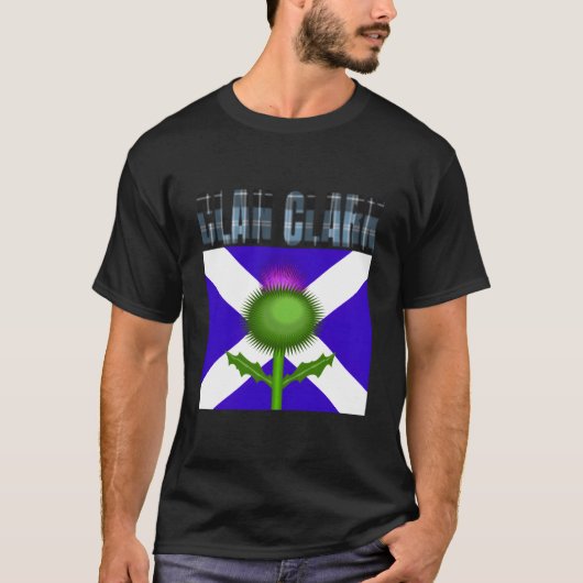 Clan Clark Tartan Scottish Family Name Scotland Pr T-Shirt (Vorderseite)