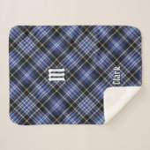 Clan Clark Tartan Sherpadecke (Vorderseite (Horizontal))