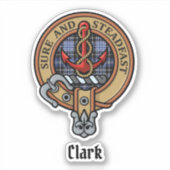 Clan Clark Wappen Aufkleber (Vorderseite)