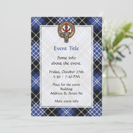 Clan Clark Wappen Einladung (Stehend Vorderseite)