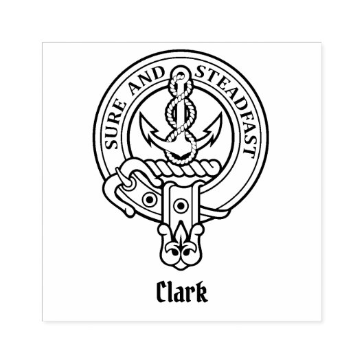 Clan Clark Wappen Gummistempel (Prägung)