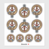 Clan Clark Wappen Sticker Set (Blatt)