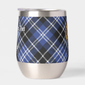 Clan Clark Wappen über Tartan (Rechts)