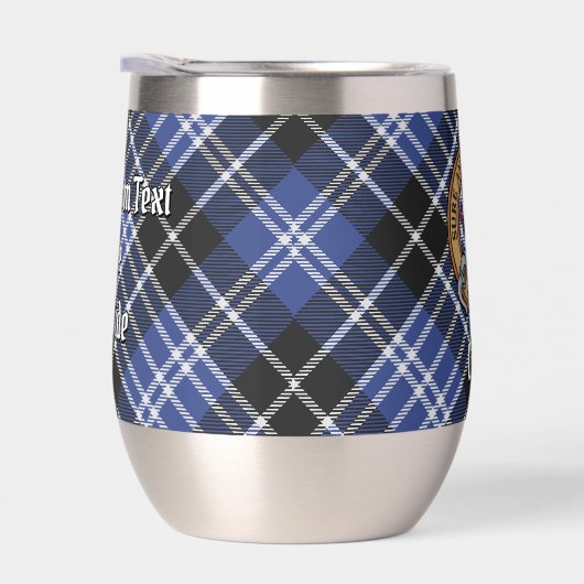 Clan Clark Wappen über Tartan (Rechts)