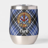 Clan Clark Wappen über Tartan (Vorderseite)