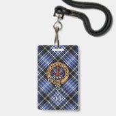 Clan Clark Wappen über Tartan Ausweis (Front with Lanyard)