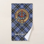 Clan Clark Wappen über Tartan Badhandtuch Set (Handtuch)