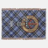 Clan Clark Wappen über Tartan Decke (Vorderseite)