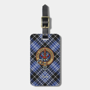 Clan Clark Wappen über Tartan Gepäckanhänger