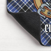 Clan Clark Wappen über Tartan Mousepad (Ecke)