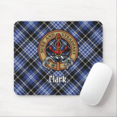 Clan Clark Wappen über Tartan Mousepad (Mit Mouse)