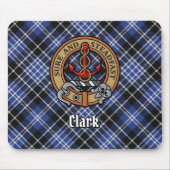 Clan Clark Wappen über Tartan Mousepad (Vorne)