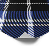 Clan Clark Wappen über Tartan Poster (Ecke)