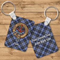 Clan Clark Wappen über Tartan Schlüsselanhänger