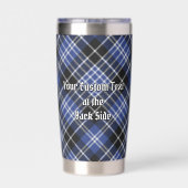 Clan Clark Wappen über Tartan Thermobecher (Rückseite)