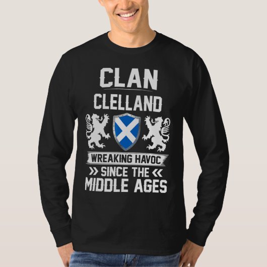 Clan Clelland Scottish Family Clan Scotland Wreaki T-Shirt (Vorderseite)