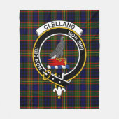Clan Clelland Tartan Kariert Fleecedecke (Vorderseite)