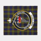 Clan Clelland Tartan Kariert Fleecedecke (Vorderseite (Horizontal))
