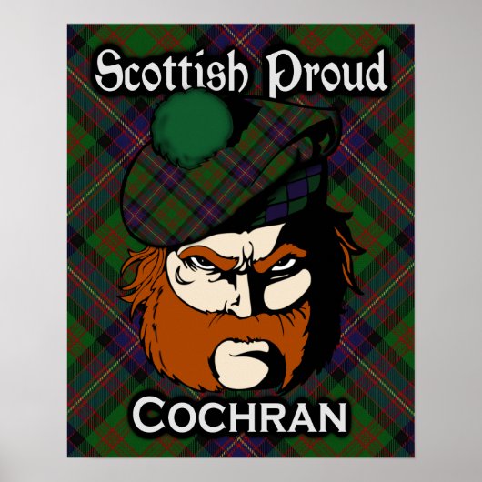 Clan Cochran Scottish Tartan Poster (Vorne)