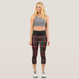 Clan Cochrane Tartan Kariert Capri Leggings