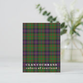 Clan Cochrane Tartan Postkarte (Stehend Vorderseite)