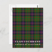 Clan Cochrane Tartan Postkarte (Vorne/Hinten)