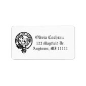 Clan Cochrane Wappen Address Labels Adressaufkleber (Vorne)