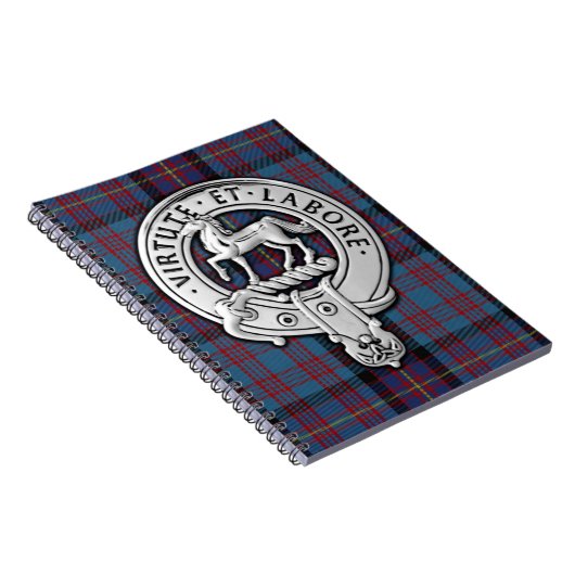Clan Cochrane Wappen & Azure Tartan Notizblock (Rechte Seite)